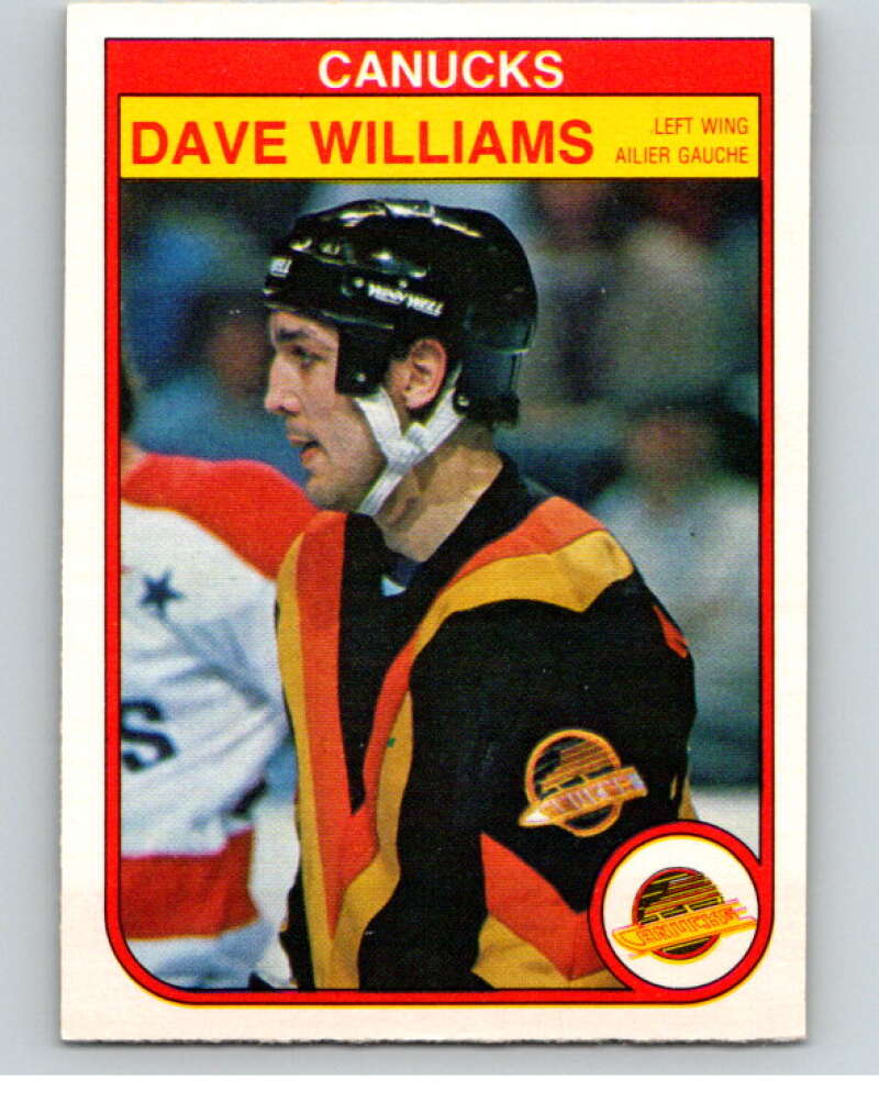 1982-83 O-Pee-Chee #358 Tiger Williams RC Rookie Vancouver Canucks V59619 Image 1