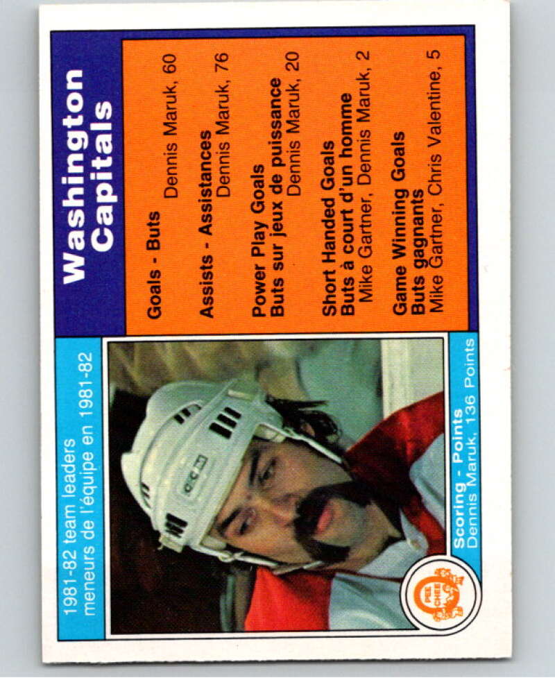 1982-83 O-Pee-Chee #359 Dennis Maruk TL Washington Capitals V59622 Image 1