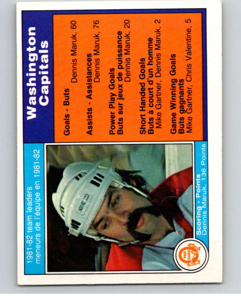 1982-83 O-Pee-Chee #359 Dennis Maruk TL Washington Capitals V59624 Image 1
