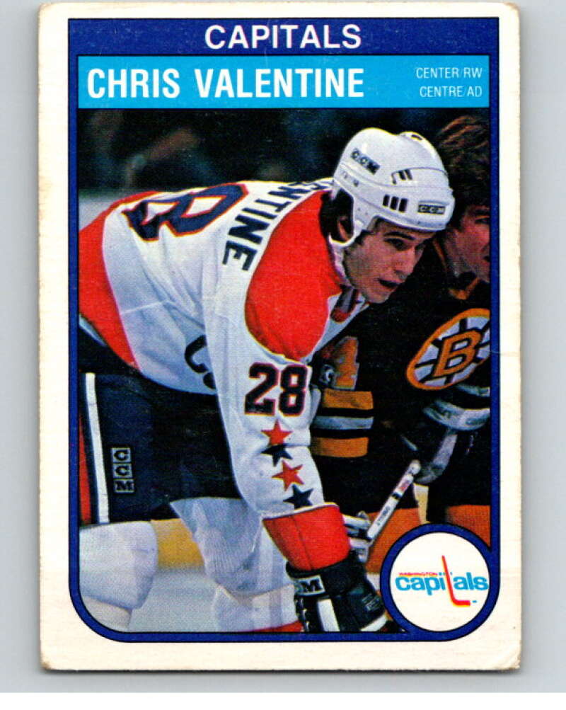 1982-83 O-Pee-Chee #373 Chris Valentine RC Rookie Washington Capitals V59744 Image 1