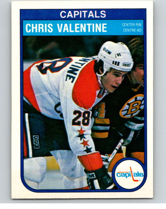1982-83 O-Pee-Chee #373 Chris Valentine  RC Rookie Washington Capitals  V59745 Image 1