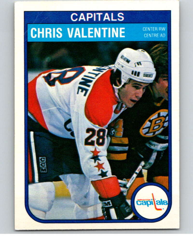 1982-83 O-Pee-Chee #373 Chris Valentine RC Rookie Washington Capitals V59746 Image 1