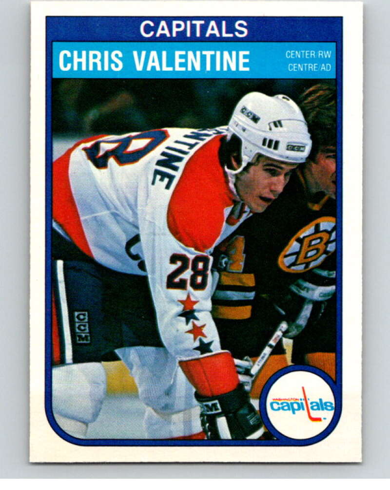 1982-83 O-Pee-Chee #373 Chris Valentine RC Rookie Washington Capitals V59747 Image 1
