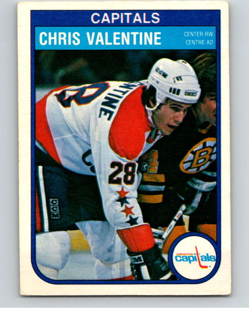 1982-83 O-Pee-Chee #373 Chris Valentine RC Rookie Washington Capitals V59748 Image 1
