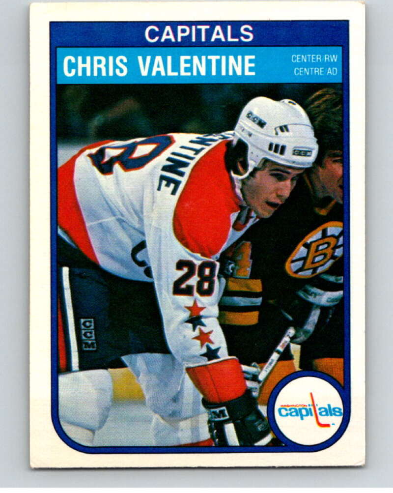 1982-83 O-Pee-Chee #373 Chris Valentine RC Rookie Washington Capitals V59749 Image 1
