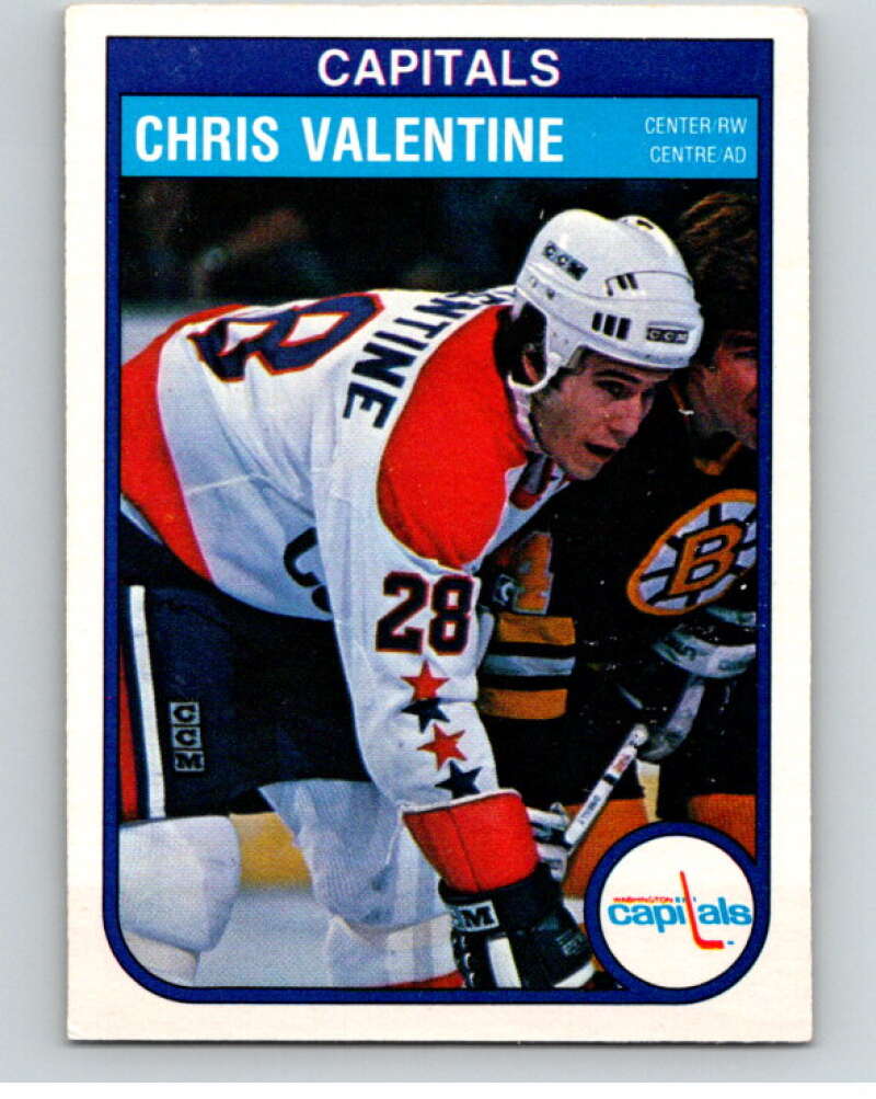 1982-83 O-Pee-Chee #373 Chris Valentine RC Rookie Washington Capitals V59750 Image 1