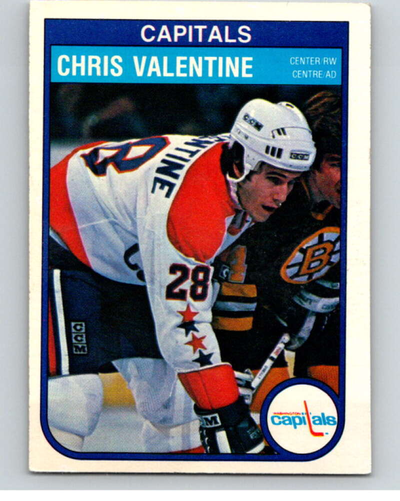 1982-83 O-Pee-Chee #373 Chris Valentine RC Rookie Washington Capitals V59751 Image 1