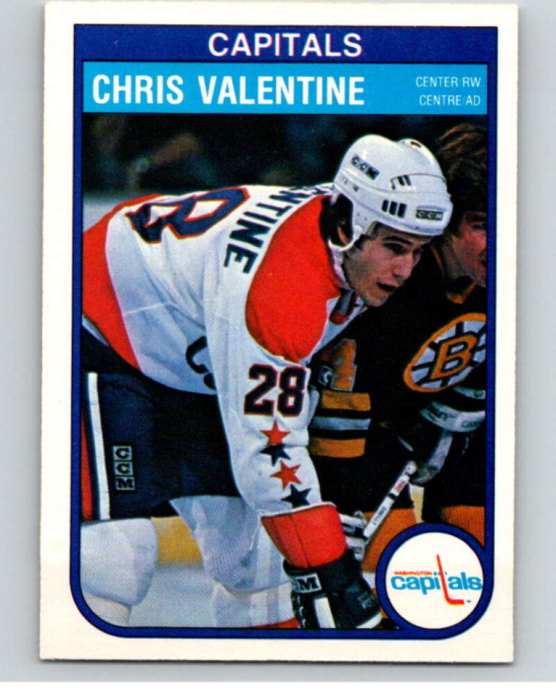 1982-83 O-Pee-Chee #373 Chris Valentine RC Rookie Washington Capitals V59752 Image 1