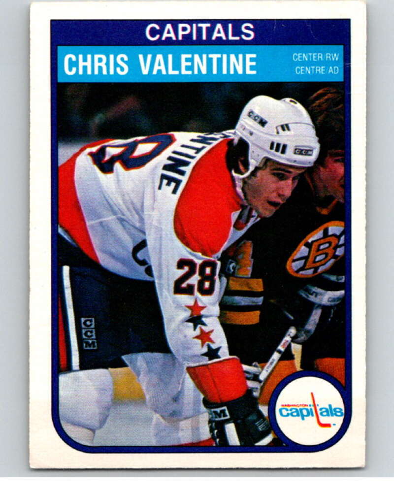 1982-83 O-Pee-Chee #373 Chris Valentine RC Rookie Washington Capitals V59753 Image 1