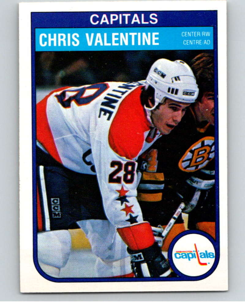 1982-83 O-Pee-Chee #373 Chris Valentine RC Rookie Washington Capitals V59754 Image 1