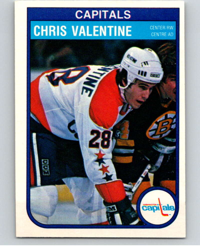 1982-83 O-Pee-Chee #373 Chris Valentine RC Rookie Washington Capitals V59756 Image 1