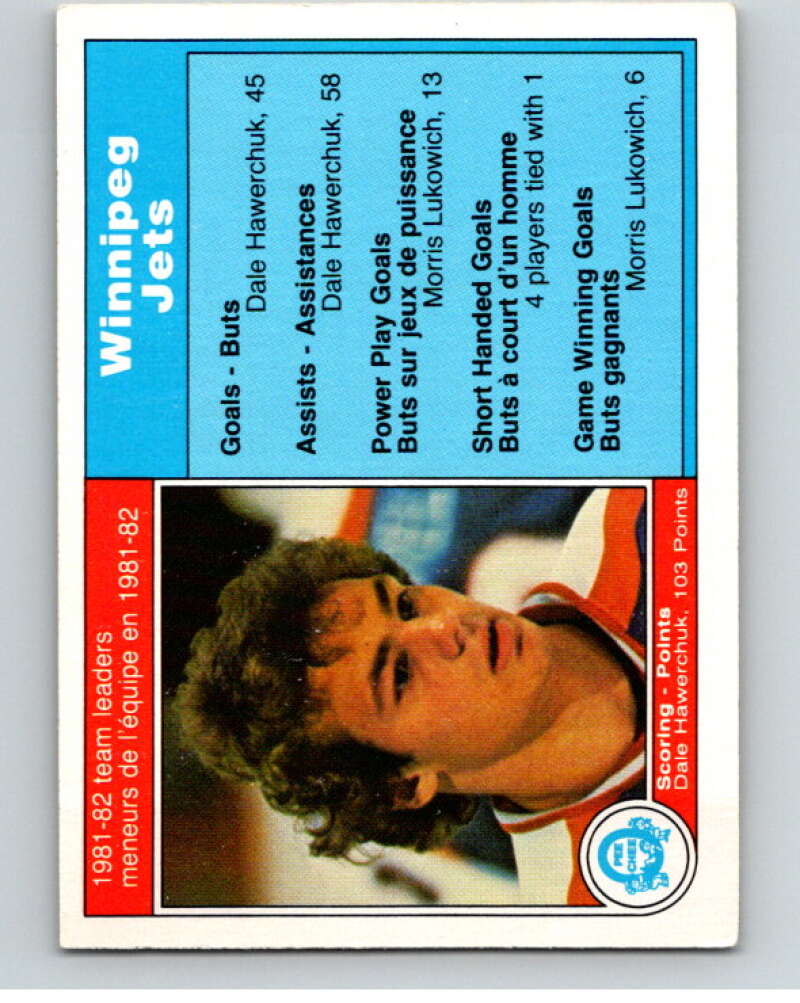 1982-83 O-Pee-Chee #374 Dale Hawerchuk TL Winnipeg Jets V59759 Image 1