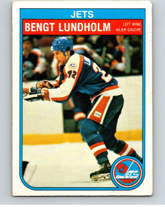 1982-83 O-Pee-Chee #385 Bengt Lundholm  RC Rookie Winnipeg Jets  V59842 Image 1