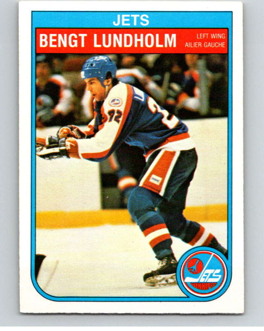 1982-83 O-Pee-Chee #385 Bengt Lundholm  RC Rookie Winnipeg Jets  V59843 Image 1