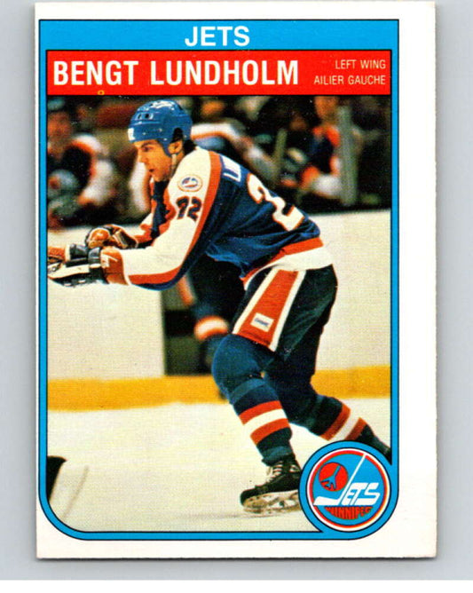 1982-83 O-Pee-Chee #385 Bengt Lundholm  RC Rookie Winnipeg Jets  V59844 Image 1