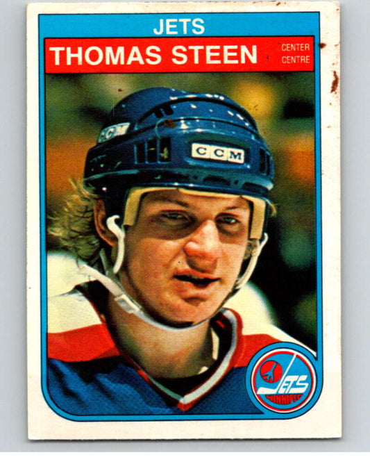 1982-83 O-Pee-Chee #391 Thomas Steen  RC Rookie Winnipeg Jets  V59889 Image 1