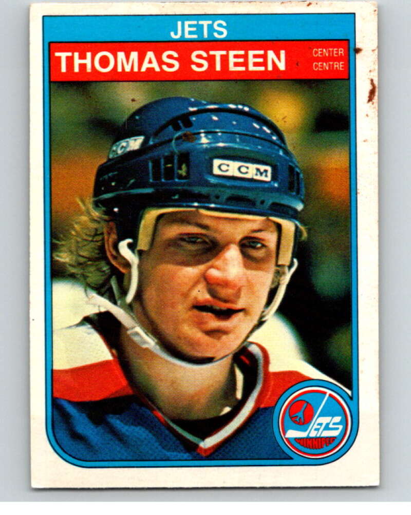 1982-83 O-Pee-Chee #391 Thomas Steen RC Rookie Winnipeg Jets V59889 Image 1