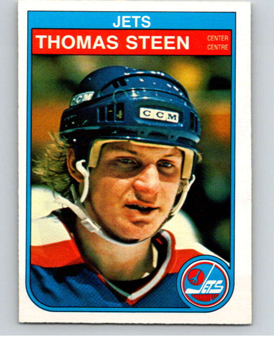 1982-83 O-Pee-Chee #391 Thomas Steen  RC Rookie Winnipeg Jets  V59891 Image 1