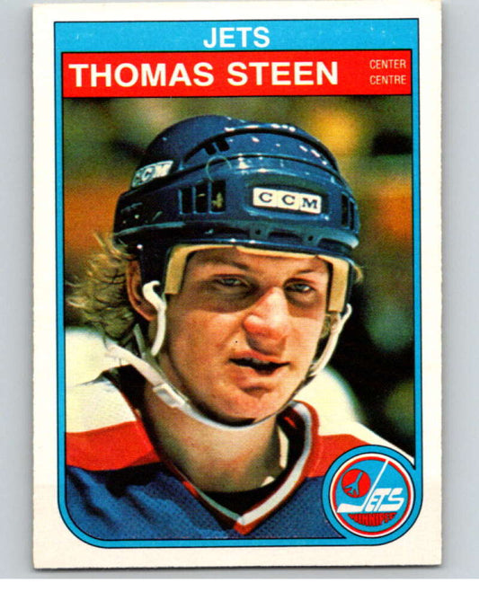 1982-83 O-Pee-Chee #391 Thomas Steen  RC Rookie Winnipeg Jets  V59893 Image 1