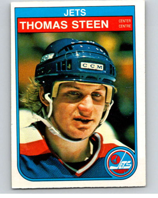1982-83 O-Pee-Chee #391 Thomas Steen  RC Rookie Winnipeg Jets  V59894 Image 1