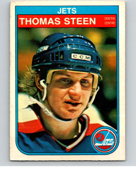 1982-83 O-Pee-Chee #391 Thomas Steen  RC Rookie Winnipeg Jets  V59895 Image 1