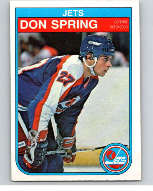 1982-83 O-Pee-Chee #392 Don Spring  Winnipeg Jets  V59897 Image 1