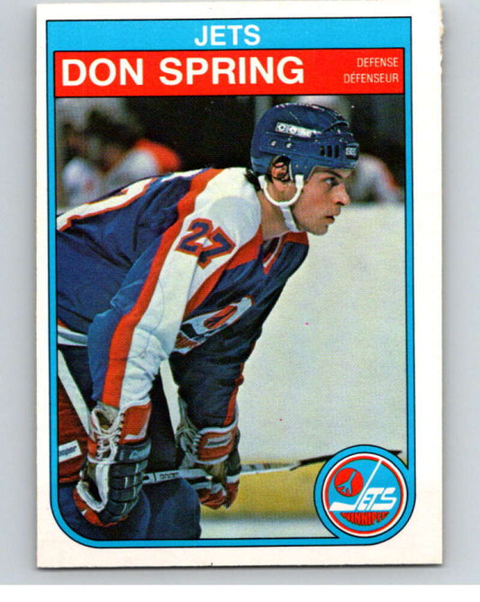 1982-83 O-Pee-Chee #392 Don Spring  Winnipeg Jets  V59898 Image 1