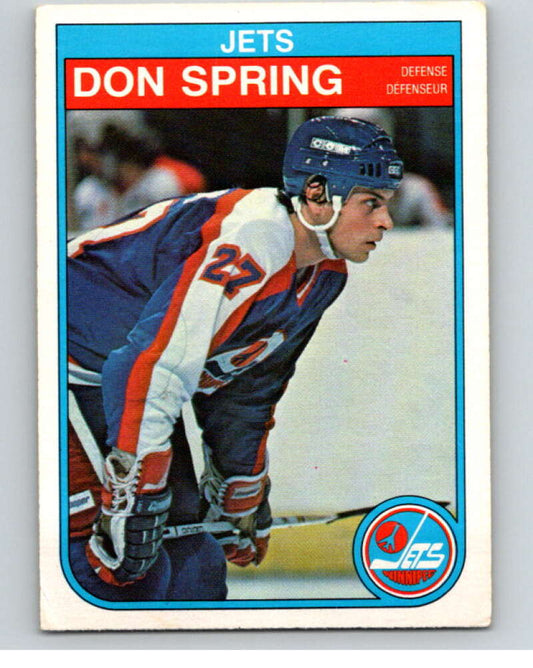 1982-83 O-Pee-Chee #392 Don Spring  Winnipeg Jets  V59899 Image 1