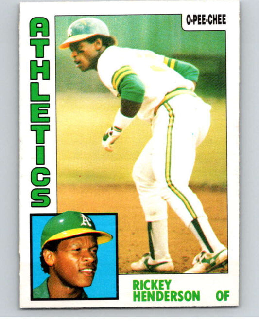 1985 O-Pee-Chee Baseball #230 Rickey Henderson Athletics  V59959 Image 1