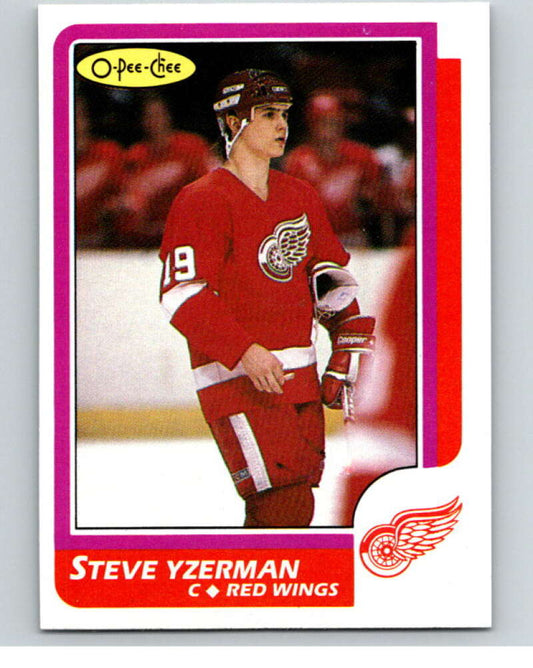 1986-87 O-Pee-Chee #11 Steve Yzerman  Detroit Red Wings  V63218 Image 1