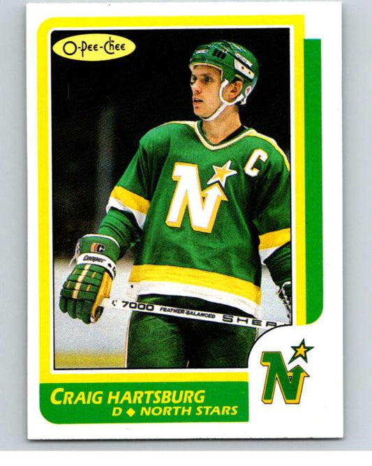 1986-87 O-Pee-Chee #12 Craig Hartsburg  Minnesota North Stars  V63219 Image 1