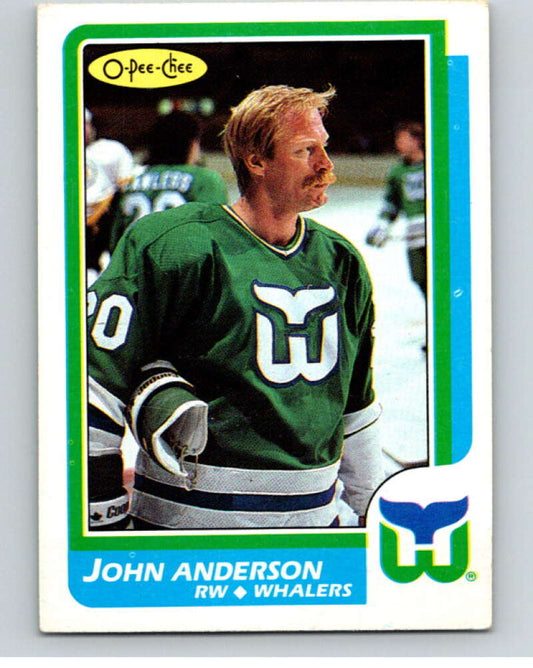 1986-87 O-Pee-Chee #13 John Anderson  Hartford Whalers  V63220 Image 1