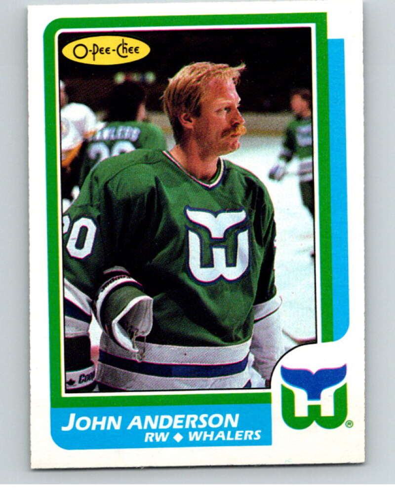 1986-87 O-Pee-Chee #13 John Anderson Hartford Whalers V63222 Image 1