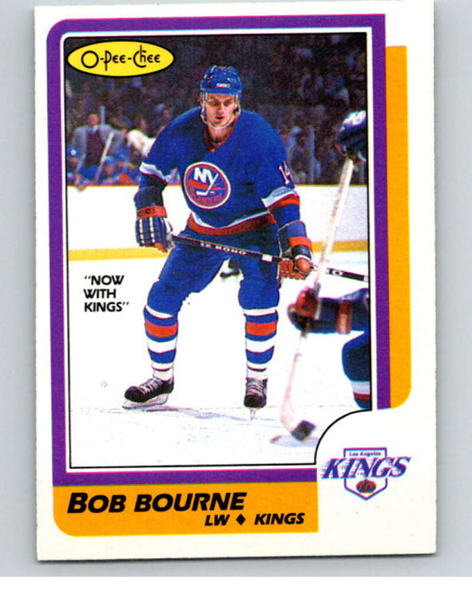 1986-87 O-Pee-Chee #14 Bob Bourne  Los Angeles Kings  V63223 Image 1