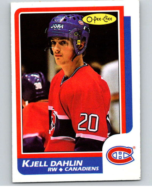 1986-87 O-Pee-Chee #15 Kjell Dahlin  RC Rookie Montreal Canadiens  V63225 Image 1