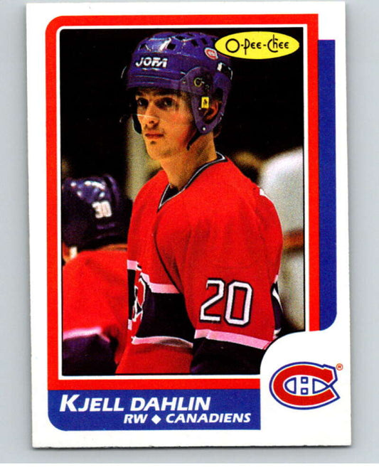 1986-87 O-Pee-Chee #15 Kjell Dahlin  RC Rookie Montreal Canadiens  V63226 Image 1