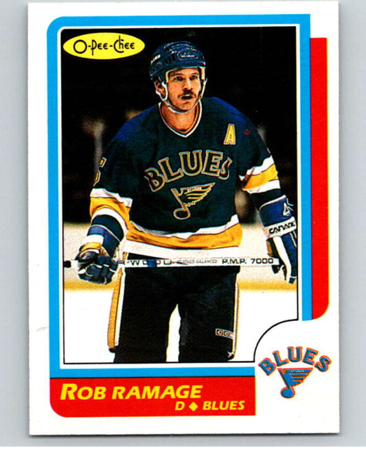 1986-87 O-Pee-Chee #17 Rob Ramage  St. Louis Blues  V63229 Image 1