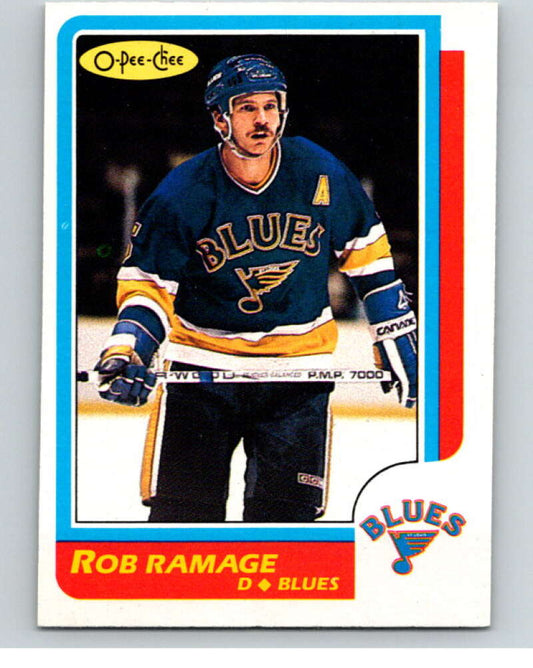 1986-87 O-Pee-Chee #17 Rob Ramage  St. Louis Blues  V63230 Image 1
