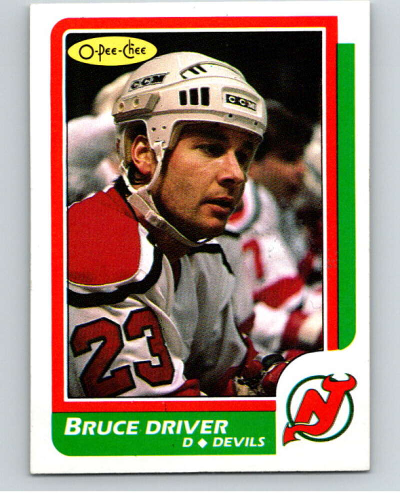 1986-87 O-Pee-Chee #19 Bruce Driver  New Jersey Devils  V63236 Image 1