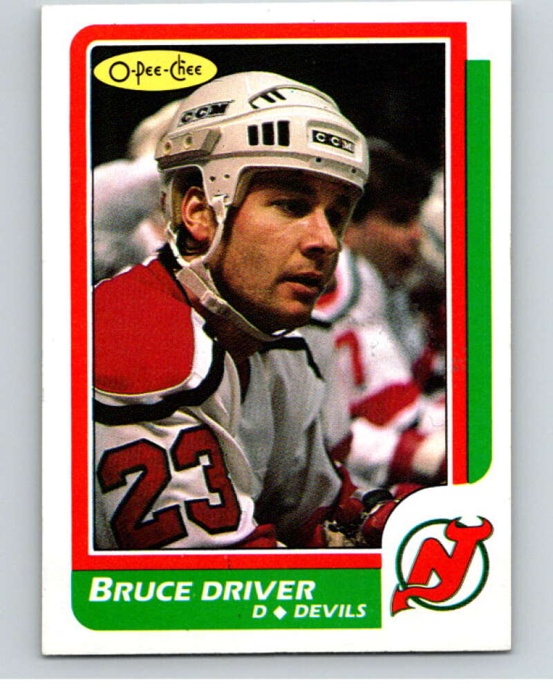 1986-87 O-Pee-Chee #19 Bruce Driver New Jersey Devils V63236 Image 1