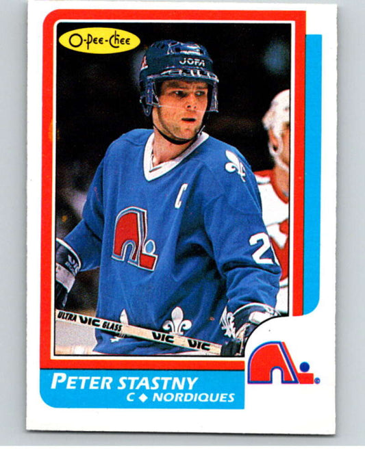1986-87 O-Pee-Chee #20 Peter Stastny  Quebec Nordiques  V63237 Image 1