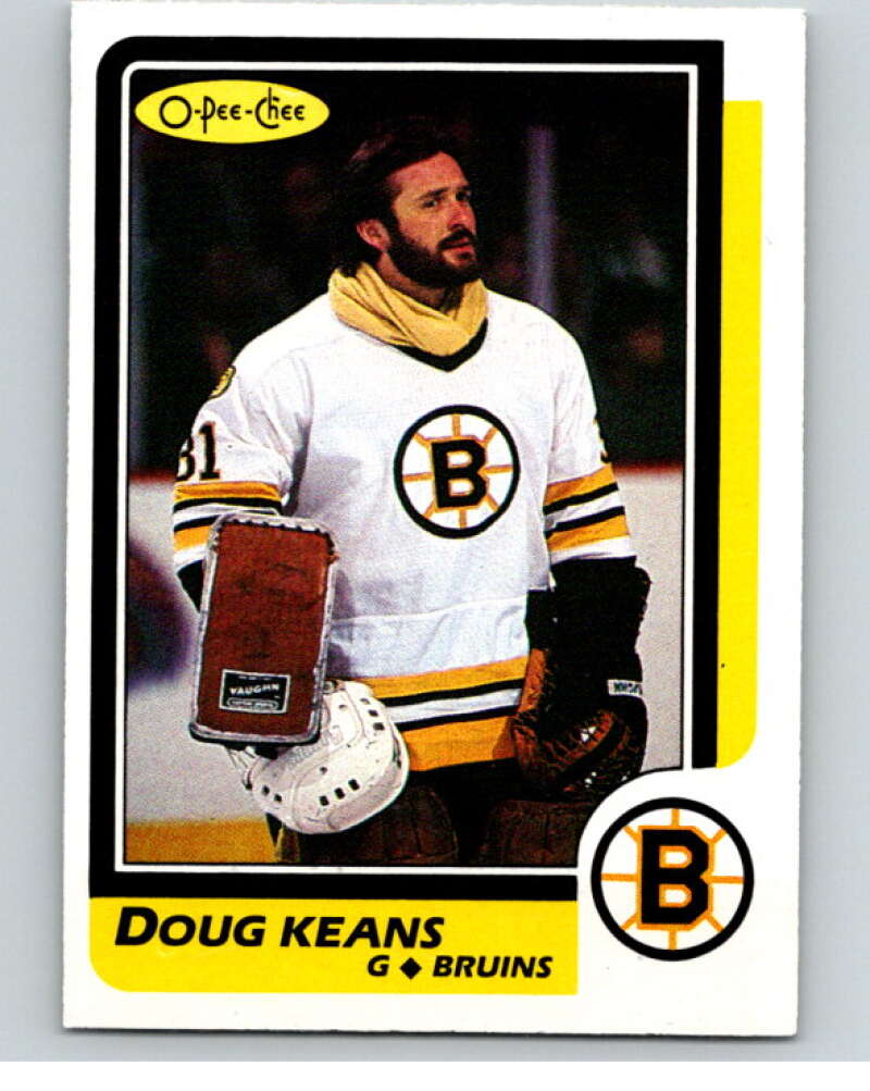 1986-87 O-Pee-Chee #22 Doug Keans Boston Bruins V63241 Image 1