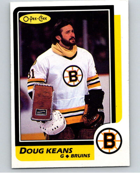 1986-87 O-Pee-Chee #22 Doug Keans  Boston Bruins  V63242 Image 1