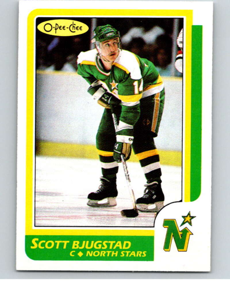 1986-87 O-Pee-Chee #23 Scott Bjugstad RC Rookie North Stars V63243 Image 1