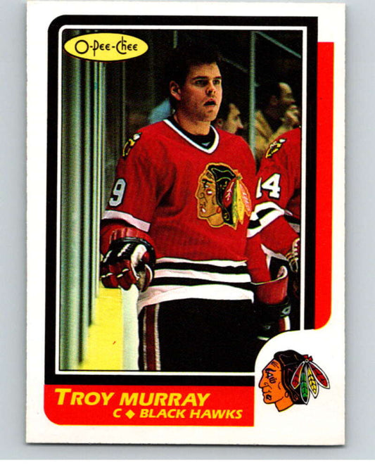 1986-87 O-Pee-Chee #25 Troy Murray  Chicago Blackhawks  V63246 Image 1