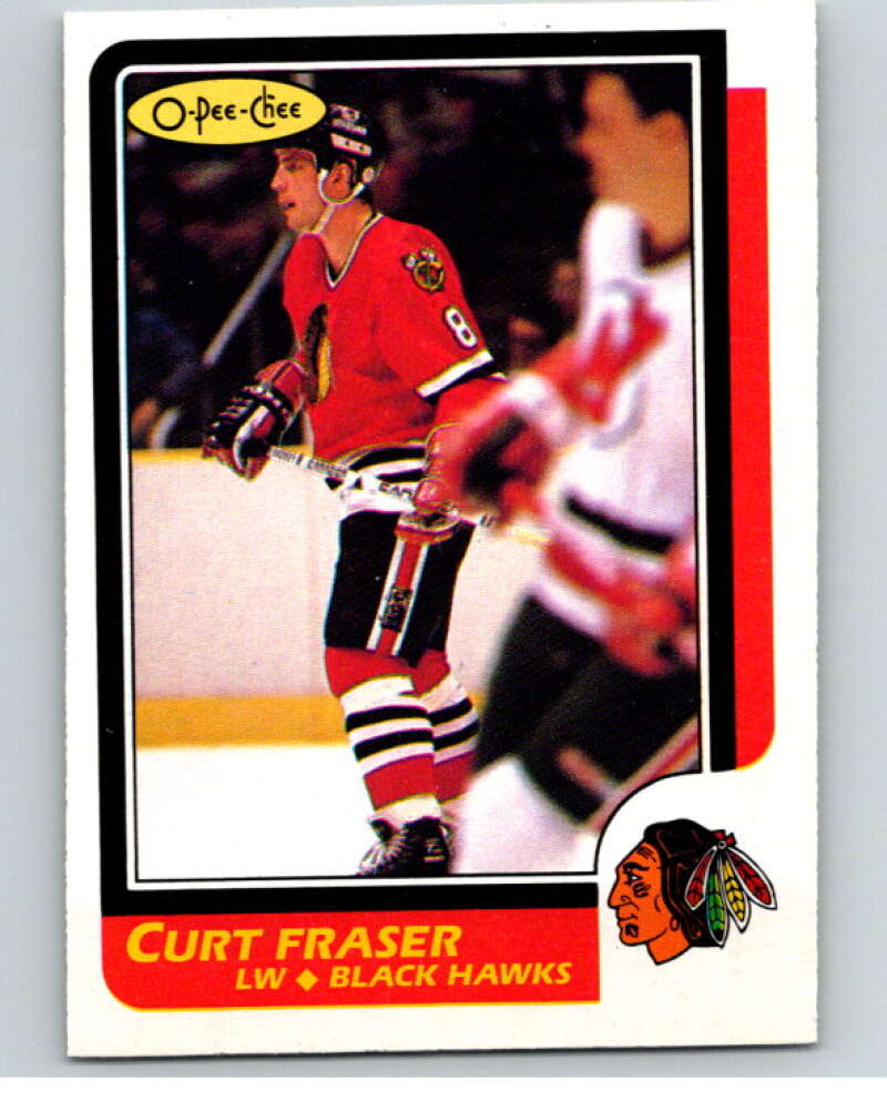 1986-87 O-Pee-Chee #31 Curt Fraser Chicago Blackhawks V63260 Image 1