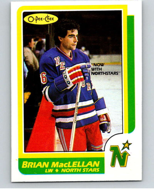 1986-87 O-Pee-Chee #33 Brian MacLellan  Minnesota North Stars  V63264 Image 1