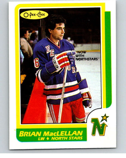 1986-87 O-Pee-Chee #33 Brian MacLellan  Minnesota North Stars  V63265 Image 1