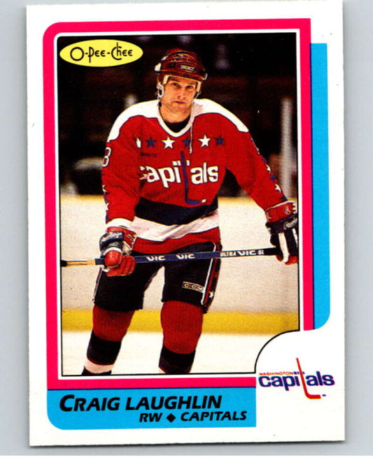 1986-87 O-Pee-Chee #35 Craig Laughlin  Washington Capitals  V63268 Image 1