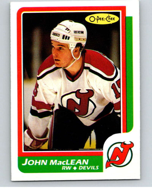 1986-87 O-Pee-Chee #37 John MacLean  RC Rookie New Jersey Devils  V63270 Image 1